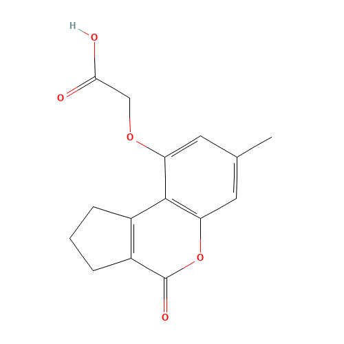 [(7-Methyl-4-oxo-1,2,3,4-tetrahydrocyclopenta[c]-chromen-9-yl)oxy]acetic acid (CAS: 307549-54-8) - Related Chemical Product