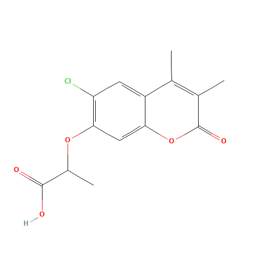 2-[(6-Chloro-3,4-dimethyl-2-oxo-2H-chromen-7-yl)-oxy]propanoic acid (CAS: 853892-42-9) - Related Chemical Product