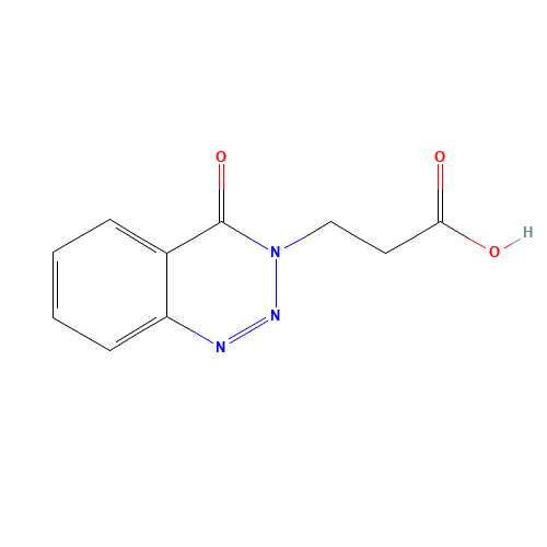 3-(4-Oxo-1,2,3-benzotriazin-3(4H)-yl)propanoic acid (CAS: 51672-79-8) - Chemical Structure and Molecular Formula 