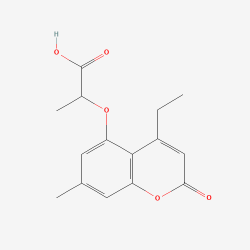 2-[(4-Ethyl-7-methyl-2-oxo-2H-chromen-5-yl)oxy]-propanoic acid (CAS: 843621-27-2) - Related Chemical Product