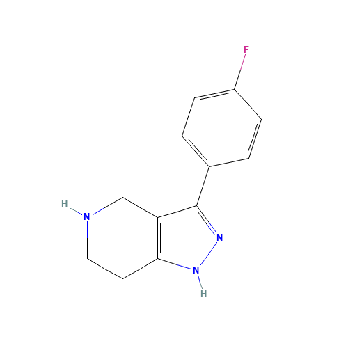 3-(4-Fluorophenyl)-4,5,6,7-tetrahydro-1H-pyrazolo[4,3-c]pyridine (CAS: 916423-52-4) - Chemical Structure and Molecular Formula 