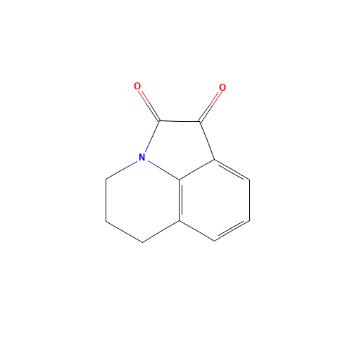 5,6-Dihydro-4H-pyrrolo[3,2,1-ij]quinoline-1,2-dione (CAS: 4290-72-6) - Chemical Structure and Molecular Formula 