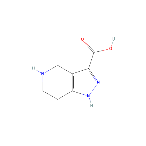 4,5,6,7-Tetrahydro-1H-pyrazolo[4,3-c]pyridine-3-carboxylic acid hydrochloride (CAS: 933689-86-2) - Chemical Structure and Molecular Formula 