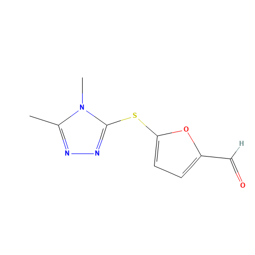 5-[(4,5-Dimethyl-4H-1,2,4-triazol-3-yl)thio]-2-furaldehyde (CAS: 728035-62-9) - Related Chemical Product