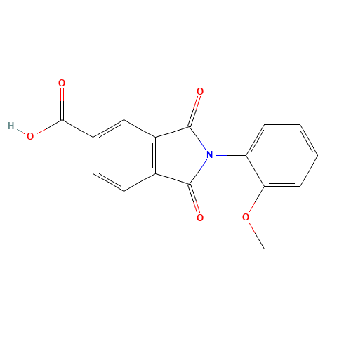 2-(2-Methoxyphenyl)-1,3-dioxoisoindoline-5-carboxylic acid (CAS: 110768-14-4) - Chemical Structure and Molecular Formula 
