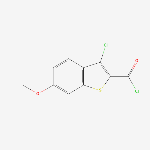3-Chloro-6-methoxy-1-benzothiophene-2-carbonyl chloride (CAS: 75998-29-7) - Chemical Structure and Molecular Formula 