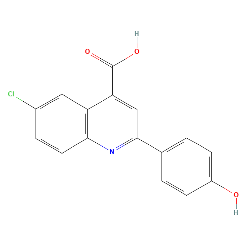 6-Chloro-2-(4-hydroxyphenyl)quinoline-4-carboxylic acid (CAS: 116734-19-1) - Chemical Structure and Molecular Formula 