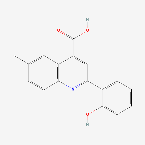 2-(2-Hydroxyphenyl)-6-methylquinoline-4-carboxylic acid (CAS: 438219-85-3) - Chemical Structure and Molecular Formula 
