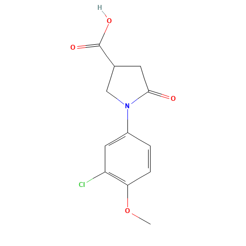 1-(3-Chloro-4-methoxyphenyl)-5-oxopyrrolidine-3-carboxylic acid (CAS: 63674-98-6) - Related Chemical Product