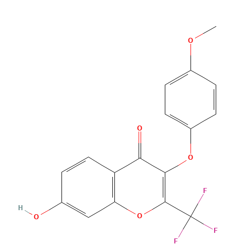 7-Hydroxy-3-(4-methoxyphenoxy)-2-(trifluoromethyl)-4H-chromen-4-one (CAS: 302952-79-0) - Related Chemical Product