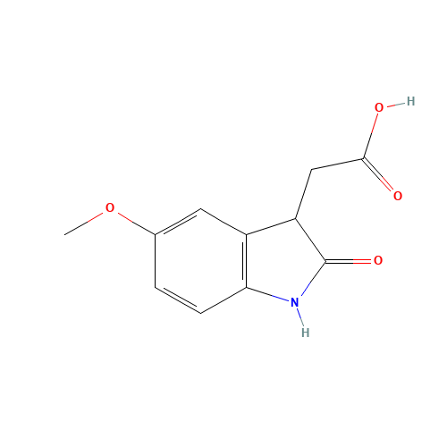 (5-Methoxy-2-oxo-2,3-dihydro-1H-indol-3-yl)-acetic acid (CAS: 885272-25-3) - Related Chemical Product