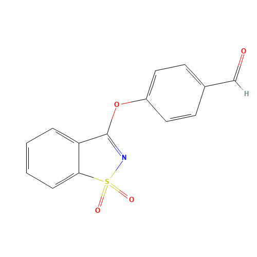 4-[(1,1-Dioxido-1,2-benzisothiazol-3-yl)oxy]-benzaldehyde (CAS: 132636-66-9) - Related Chemical Product