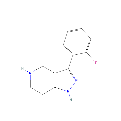 3-(2-Fluorophenyl)-4,5,6,7-tetrahydro-2H-pyrazolo[4,3-c]pyridine (CAS: 916423-12-6) - Related Chemical Product