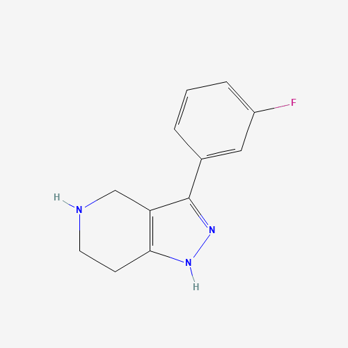 3-(3-Fluorophenyl)-4,5,6,7-tetrahydro-2H-pyrazolo[4,3-c]pyridine (CAS: 916423-50-2) - Related Chemical Product