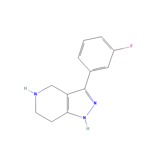 3-(3-Fluorophenyl)-4,5,6,7-tetrahydro-2H-pyrazolo[4,3-c]pyridine (CAS: 916423-50-2) - Related Chemical Product
