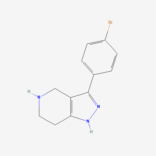 3-(4-Bromophenyl)-4,5,6,7-tetrahydro-2H-pyrazolo[4,3-c]pyridine (CAS: 916423-56-8) - Related Chemical Product