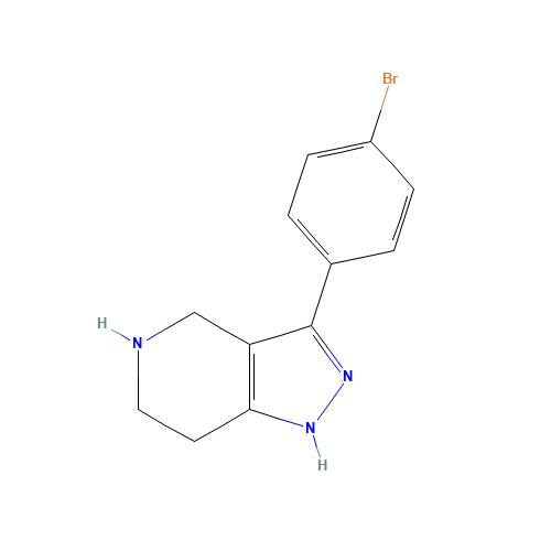 3-(4-Bromophenyl)-4,5,6,7-tetrahydro-2H-pyrazolo[4,3-c]pyridine (CAS: 916423-56-8) - Related Chemical Product