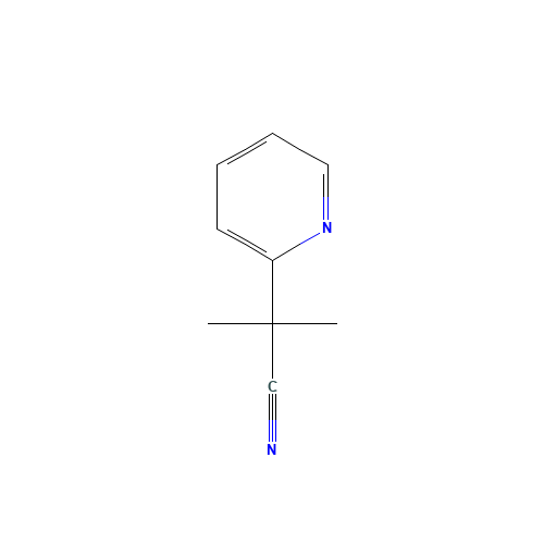 2-Methyl-2-pyridin-2-ylpropanenitrile (CAS: 81039-18-1) - Chemical Structure and Molecular Formula 