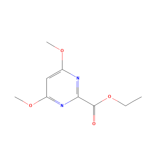 4,6-Dimethoxypyrimidine-2-carboxylic acid ethyl ester (CAS: 128276-49-3) - Chemical Structure and Molecular Formula 