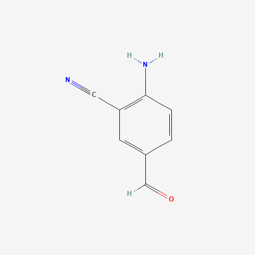 2-Amino-5-formylbenzonitrile (CAS: 22782-40-7) - Chemical Structure and Molecular Formula 