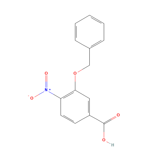 3-(Benzyloxy)-4-nitrobenzenecarboxylic acid (CAS: 14617-29-9) - Chemical Structure and Molecular Formula 