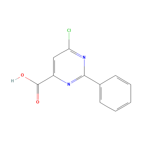 6-Chloro-2-phenylpyrimidine-4-carboxylic acid (CAS: 913952-59-7) - Chemical Structure and Molecular Formula 