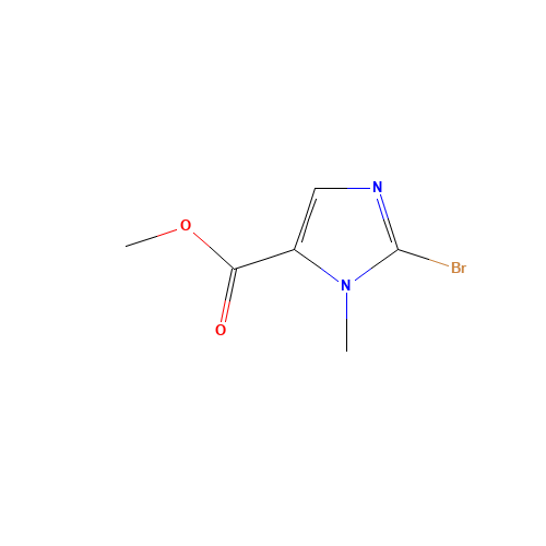 Methyl 2-bromo-1-methyl-1H-imidazole-5-carboxylate (CAS: 120781-02-4) - Chemical Structure and Molecular Formula 