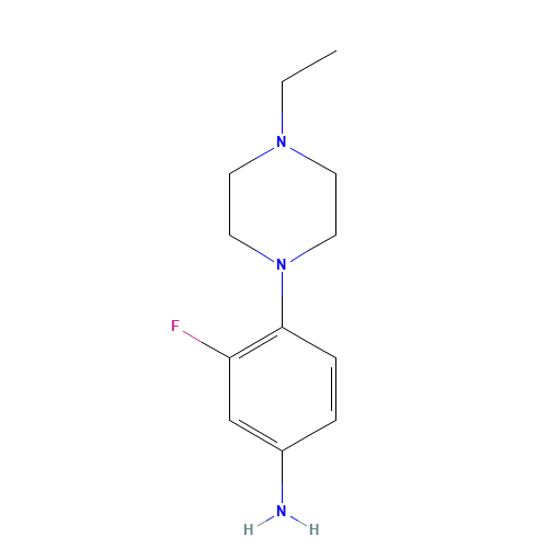 4-(4-Ethyl-1-piperazinyl)-3-fluoro-benzenamine (CAS: 873537-27-0) - Related Chemical Product