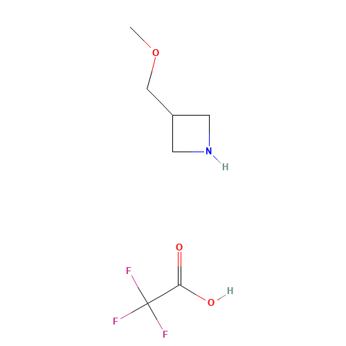 3-(Methoxymethyl)azetidine trifluoroacetate (CAS: 1228230-82-7) - Chemical Structure and Molecular Formula 