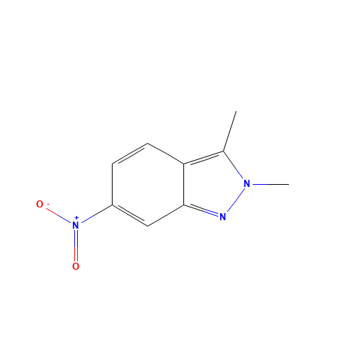 2,3-Dimethyl-6-nitro-1H-indazole (CAS: 444731-73-1) - Chemical Structure and Molecular Formula 