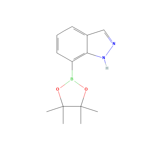 1H-Indazole-7-boronic acid pinacol ester (CAS: 915411-02-8) - Chemical Structure and Molecular Formula 