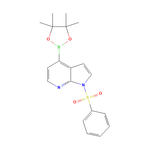 1-Phenylsulfonyl-7-azaindole-4-boronic acid pinacol ester (CAS: 942919-24-6) - Chemical Structure and Molecular Formula 
