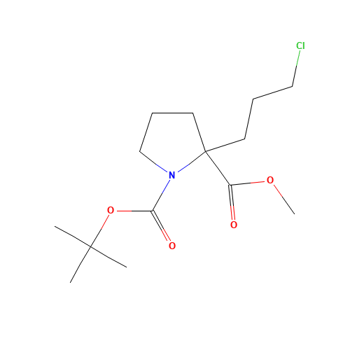 1-tert-Butyl 2-methyl 2-(3-chloropropyl)pyrrolidine-1,2-dicarboxylate (CAS: 909076-34-2) - Related Chemical Product