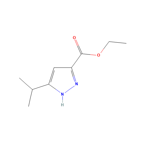 Ethyl 5-Isopropylpyrazole-3-carboxylate (CAS: 78208-72-7) - Chemical Structure and Molecular Formula 