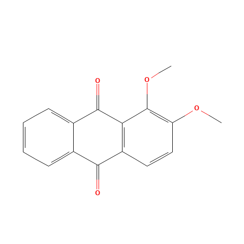 1,2-Dimethoxyanthracene-9,10-dione (CAS: 6003-12-9) - Chemical Structure and Molecular Formula 
