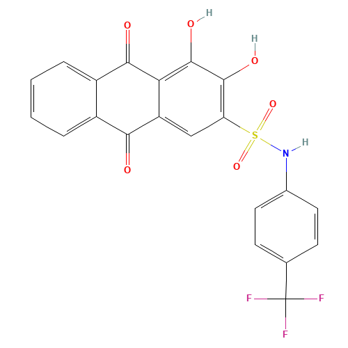 3,4-Dihydroxy-9,10-dioxo-N-(4-(trifluoromethyl)-phenyl)-9,10-dihydroanthracene-2-sulfonamide (CAS: 1313738-90-7) - Related Chemical Product