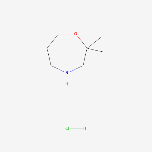 2,2-Dimethyl-1,4-oxazepane hydrochloride (CAS: 1313738-94-1) - Chemical Structure and Molecular Formula 