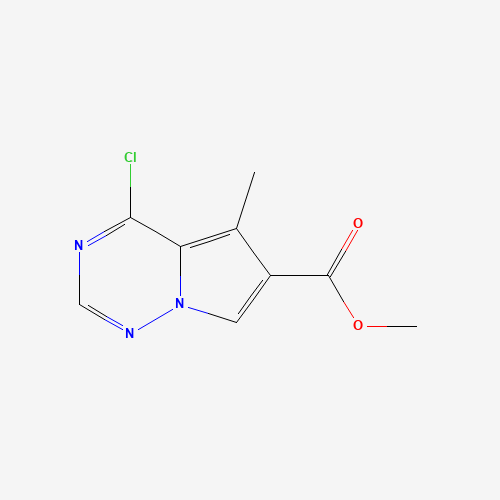 Methyl 4-chloro-5-methylpyrrolo-[2,1-f][1,2,4]triazine-6-carboxylate (CAS: 310442-40-1) - Chemical Structure and Molecular Formula 