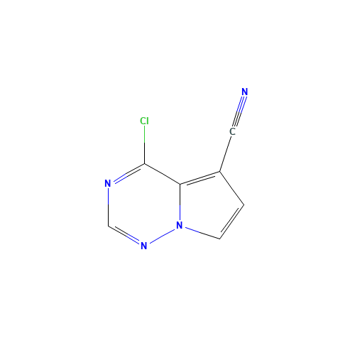 4-Chloropyrrolo[2,1-f][1,2,4]triazine-5-carbonitrile (CAS: 1263286-52-7) - Chemical Structure and Molecular Formula 