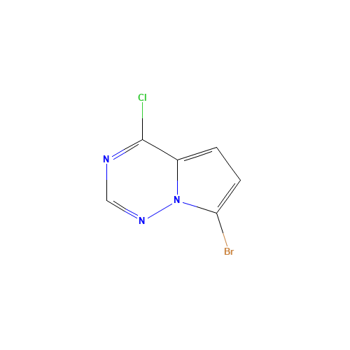 7-Bromo-4-chloropyrrolo[2,1-f][1,2,4]triazine (CAS: 1269667-51-7) - Chemical Structure and Molecular Formula 