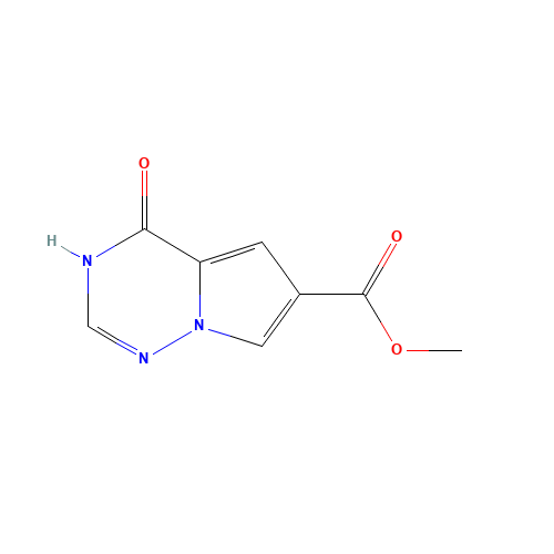 Methyl 4-hydroxypyrrolo[1,2-f][1,2,4] triazine-6-carboxylate (CAS: 900783-11-1) - Chemical Structure and Molecular Formula 