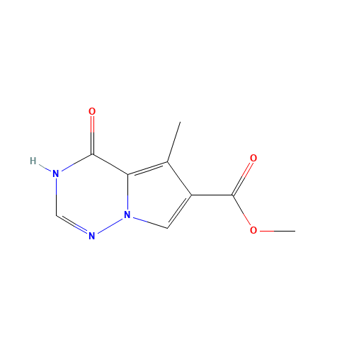 Methyl 4-hydroxy-5-methylpyrrolo[1,2-f][1,2,4] triazine-6-carboxylate (CAS: 310431-29-9) - Chemical Structure and Molecular Formula 