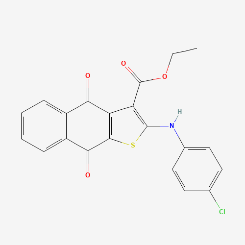 Ethyl 2-(4-chlorophenylamino)-4,9-dioxo-4,9-dihydro-naphtho[2,3-b]thiophene-3-carboxylate (CAS: 1258638-44-6) - Related Chemical Product
