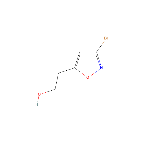 3-Bromo-5-(2-hydroxyethyl)isoxazole (CAS: 105175-00-6) - Chemical Structure and Molecular Formula 