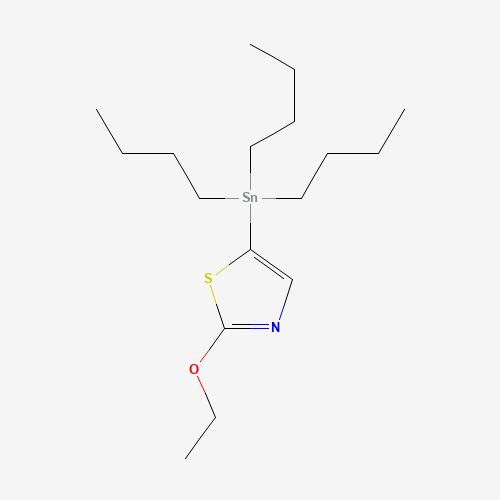 2-Ethoxy-5-(tributylstannyl)thiazole (CAS: 446285-61-6) - Chemical Structure and Molecular Formula 