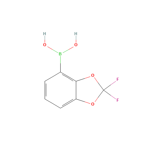 2,2-Difluorobenzo[1,3]dioxole-4-boronic acid (CAS: 126120-87-4) - Chemical Structure and Molecular Formula 