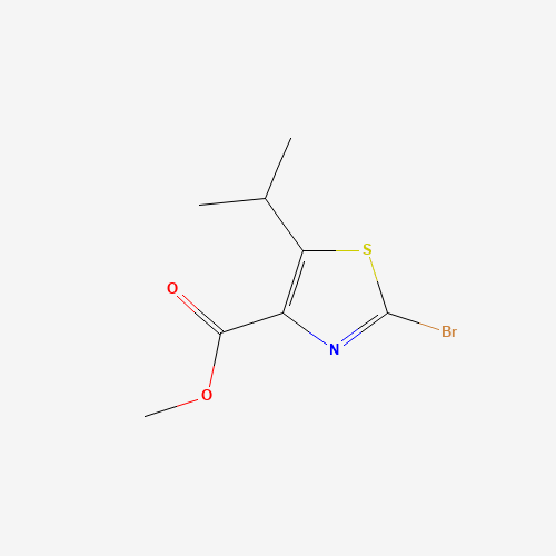 Methyl 2-bromo-5-isopropylthiazole-4-carboxylate (CAS: 81569-28-0) - Chemical Structure and Molecular Formula 