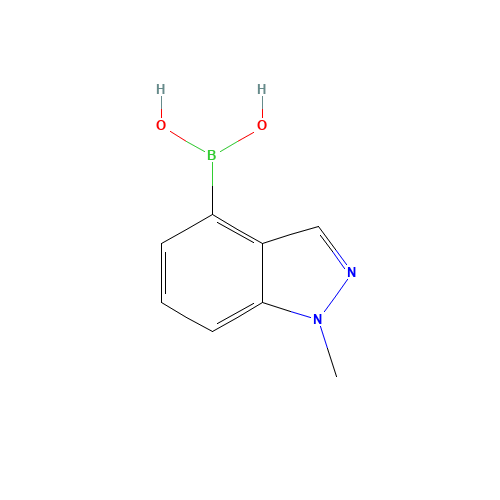 1-Methyl-1H-indazole-4-boronic acid (CAS: 1001907-60-3) - Chemical Structure and Molecular Formula 