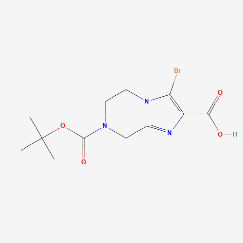 7-(tert-Butoxycarbonyl)-3-bromo-5,6,7,8-tetrahydro-imidazo[1,2-a]pyrazine-2-carboxylic acid (CAS: 1000576-71-5) - Related Chemical Product