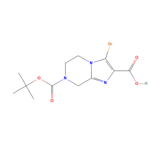 7-(tert-Butoxycarbonyl)-3-bromo-5,6,7,8-tetrahydro-imidazo[1,2-a]pyrazine-2-carboxylic acid (CAS: 1000576-71-5) - Related Chemical Product